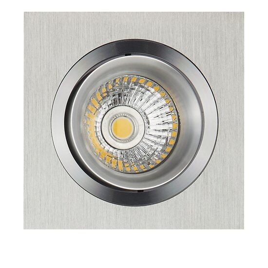Fantasia Fantasia ZOOM II inbouwspot in aluminium, GU10 fitting, 5W LED dimbaar, 2700K warm wit licht, 95x95mm