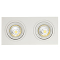 Fantasia Fantasia ZOOM II foco empotrable blanco, 2x GU10 5W LED regulable incl., 2700K blanco cálido, aluminio, 95x190mm, IP20