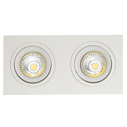 Foco empotrable blanco Mozes II 2x 5W LED GU10 regulable incl.