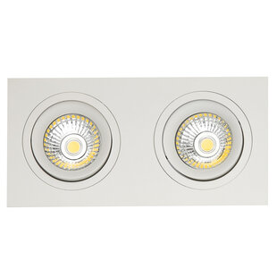 Mozes II weißer Einbaustrahler 2x 5W LED GU10 dimmbar inkl.