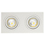 Fantasia Fantasia ZOOM II foco empotrable blanco, 2x GU10 5W LED regulable incl., 2700K blanco cálido, aluminio, 95x190mm, IP20