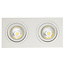 Foco empotrable blanco Mozes II 2x 5W LED GU10 regulable incl.