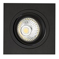 Fantasia Fantasia Zoom II zwarte inbouwspot met 1x 5W GU10 LED, dimbaar, 2700K warm wit licht, 95x95mm