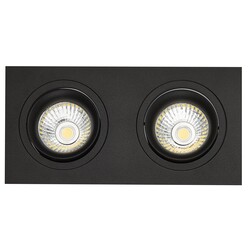 Foco empotrable Mozes II negro 2x 5W LED GU10 regulable incl.