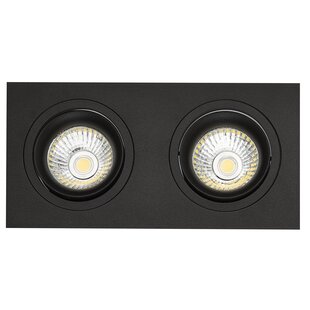 Mozes II black recessed spotlight 2x 5W LED GU10 dimmable incl.