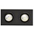 Mozes II zwarte inbouwspot 2x 5W LED GU10 dimbaar incl.