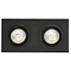 Spot encastrable Mozes II noir 2x 5W LED GU10 dimmable incl.