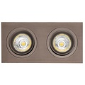 Foco empotrable Mozes II bronce 2x 5W LED GU10 regulable incl.