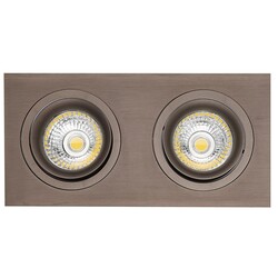 Foco empotrable Mozes II bronce 2x 5W LED GU10 regulable incl.