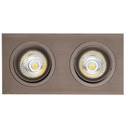 Zoom II inbouwspot brons, 2-lichts GU10 LED 5W dimbaar