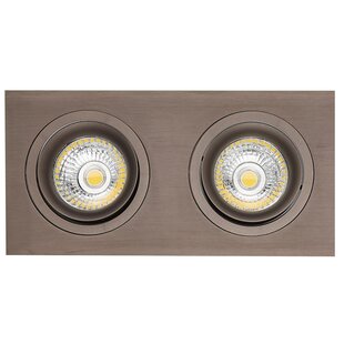 Foco empotrable Mozes II bronce 2x 5W LED GU10 regulable incl.