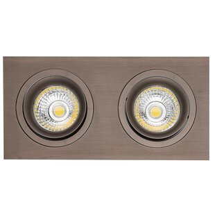 Mozes II bronze recessed spotlight 2x 5W LED GU10 dimmable incl.