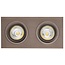 Fantasia Fantasia Zoom II foco empotrable bronce, 2x 5W LED GU10, regulable, 2700K blanco cálido, IP20