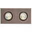 Foco empotrable Mozes II bronce 2x 5W LED GU10 regulable incl.