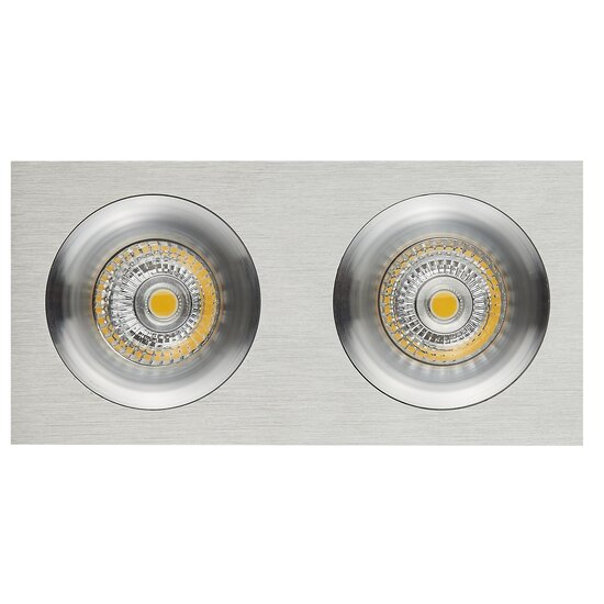 Mozes III inbouwspot ALU 2x 5W LED GU10 dimbaar incl.