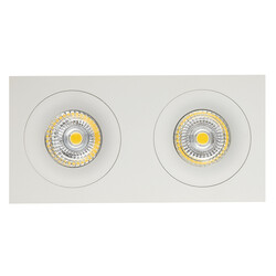 Mozes III weißer Einbaustrahler 2x 5W LED GU10 dimmbar inkl.