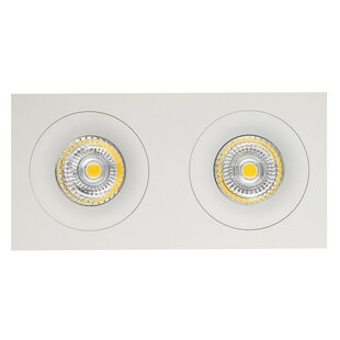 Mozes III white recessed spotlight 2x 5W LED GU10 dimmable incl.