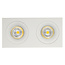 Fantasia Fantasia Mozes III Einbaustrahler aus weißem Aluminium mit 2x GU10-Fassung und dimmbarer 5W-LED
