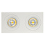 Mozes III white recessed spotlight 2x 5W LED GU10 dimmable incl.