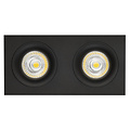 Mozes III black recessed spotlight 2x 5W LED GU10 dimmable incl.