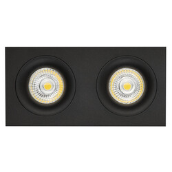 Spot encastrable noir Mozes III 2x 5W LED GU10 dimmable incl.