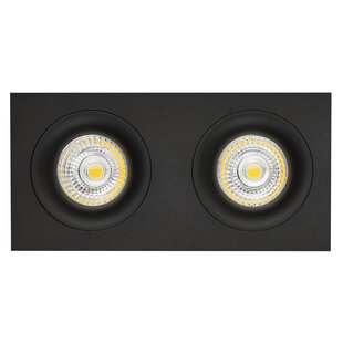 Mozes III black recessed spotlight 2x 5W LED GU10 dimmable incl.