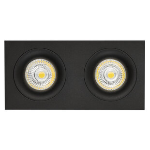 Mozes III zwarte inbouwspot 2x 5W LED GU10 dimbaar incl.