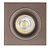 Mozes III bronze recessed spotlight 1x 5W LED GU10 dimmable incl.