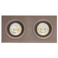 Fantasia Fantasia Mozes III Einbaustrahler aus bronzefarbenem Aluminium mit 2x GU10-Fassung und dimmbarer 5W-LED