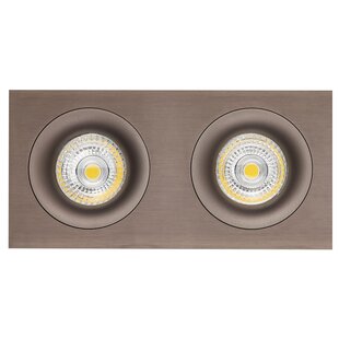 Foco empotrable Mozes III bronce 2x 5W LED GU10 regulable incl.