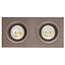 Foco empotrable Mozes III bronce 2x 5W LED GU10 regulable incl.