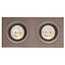 Mozes III bronze recessed spotlight 2x 5W LED GU10 dimmable incl.