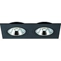 Fantasia Fantasia Berama rechthoekige inbouwspot van aluminium in zwart met 2x AR111-fitting en 12,4W LED incl.