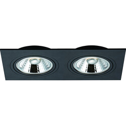 Berama AR111 rectángulo 2L negro incluye 2x AR111 12.4W 2700K