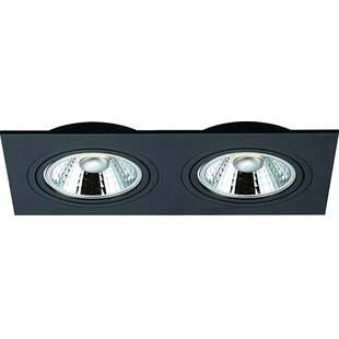 Berama AR111 rectángulo 2L negro incluye 2x AR111 12.4W 2700K