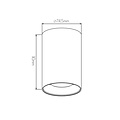 Tubo h110mm white 1x 5W LED GU10 dimmable incl.