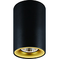 Fantasia Fantasia Zolan ceiling spot in black and gold, aluminium, height 110 mm, GU10 socket, dimmable, includes 5W LED