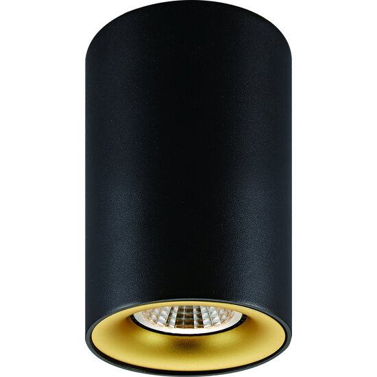 Fantasia Fantasia Zolan ceiling spot in black and gold, aluminium, height 110 mm, GU10 socket, dimmable, includes 5W LED