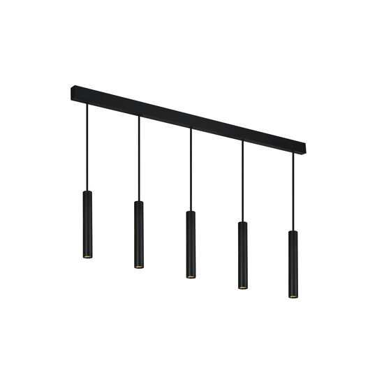 Fantasia Fantasia Paloma suspension LED à 5 points lumineux de 4,5 watts, aluminium noir, 2700K blanc chaud