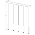 Fantasia Fantasia Paloma LED-Pendelleuchte mit 5 Lichtpunkten à 4,5 Watt, schwarzes Aluminium, 2700K warmweiß