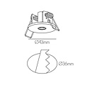 Fantasia Fantasia built-in mounting base for pendant lights, 43mm diameter with Ø36mm recessed hole, white