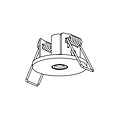 43mm Ø36mm built-in base for pendant - white