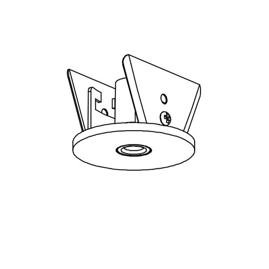 43mm Ø36mm inbouw basis voor pendel - wit