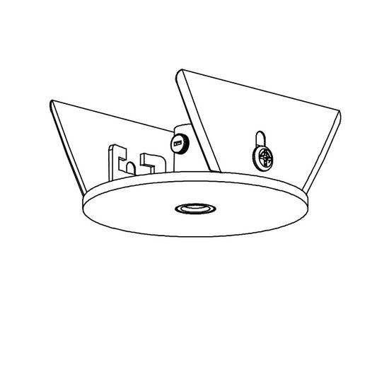 Base empotrada para colgante 70mm Ø60mm - negro