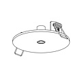 Base empotrada para colgante 90mm Ø75mm - blanco