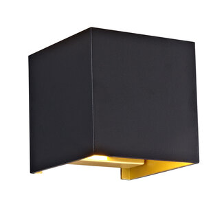 Wall light black and gold Koto G9 excl (max 40W)