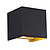 Fantasia Fantasia Koto aplique de pared negro-oro G9 sin bombilla