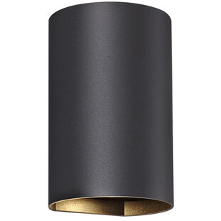 Dorada black wall light round 2xGU10 excl (max 50W)