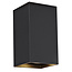 Dorada square black wall light 2xGU10 excl (max 50W)