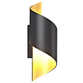 Fantasia Fantasia Hilde wandlicht in zwart / goud voor G9-lampen (excl.), breedte 80 mm, hoogte 240 mm, IP20